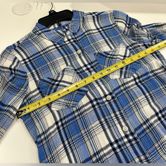 So Lightweight Flannel Dark Blue Women’s Small - Picture 4 of 7